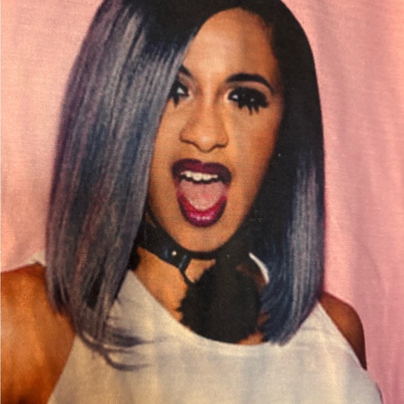 Cardi B Graphic Pink T-Shirt - Size L - Picture 3 of 3